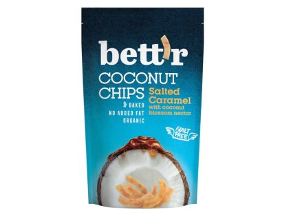 Bett´r Chipsy kokosové slaný karamel BIO 70 g