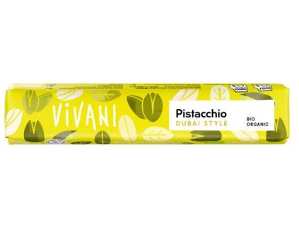 Vivani Tyčinka mléčná čokoláda Pistacchio Dubai style BIO 40 g