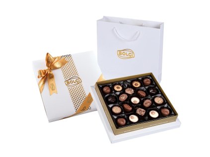 Bolci Diamond White Box - mix pralinek s dárkovou taškou 215 g