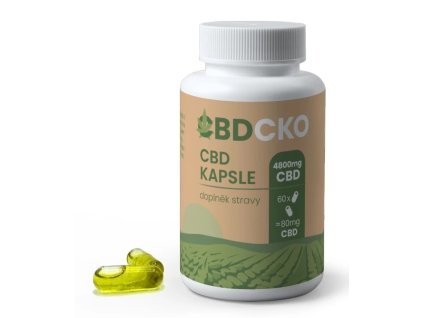 CBDCKO Konopné kapsle s CBD 4800 mg 60 ks