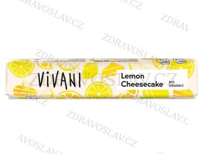 Vivani Tyčinka mléčná čokoláda Lemon Cheesecake BIO 40 g