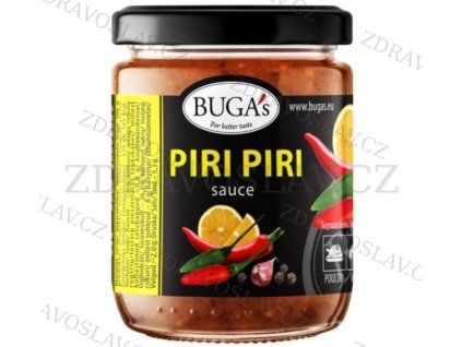 BUGA´s Chilli omáčka PIRI PIRI sklo 160g/145ml