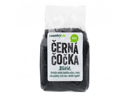 Country Life Čočka černá beluga BIO 500 g