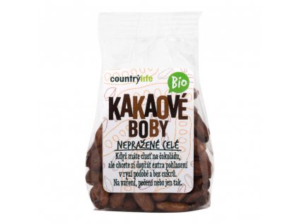 Country Life Kakaové boby nepražené celé BIO 100 g