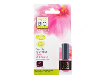 SO´BiO étic Lak na nehty 07 sametová červená 10 ml