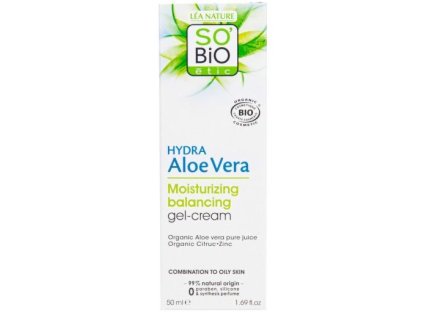 SO´BiO étic Gel-krém denní matující pro smíšenou až mastnou pleť Aloe vera BIO 50 ml