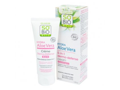 SO´BiO étic Krém ochranný pro citlivou pleť Aloe vera 5v1 BIO 50 ml