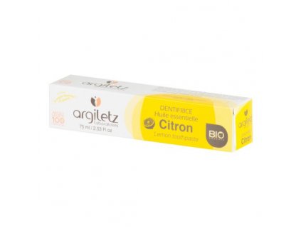 Argiletz Zubní pasta s bílým a žlutým jílem citron BIO 75 ml