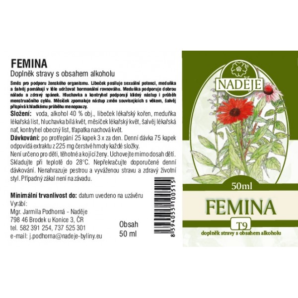 Naděje Femina bylinná tinktura 50 ml