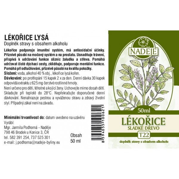 Milota Lékořice sladké dřevo 50 ml