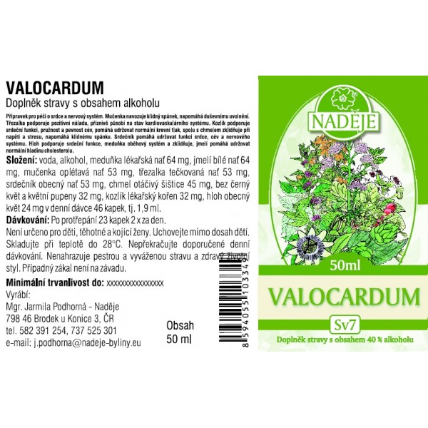 Naděje Valocardum SV7 50 ml