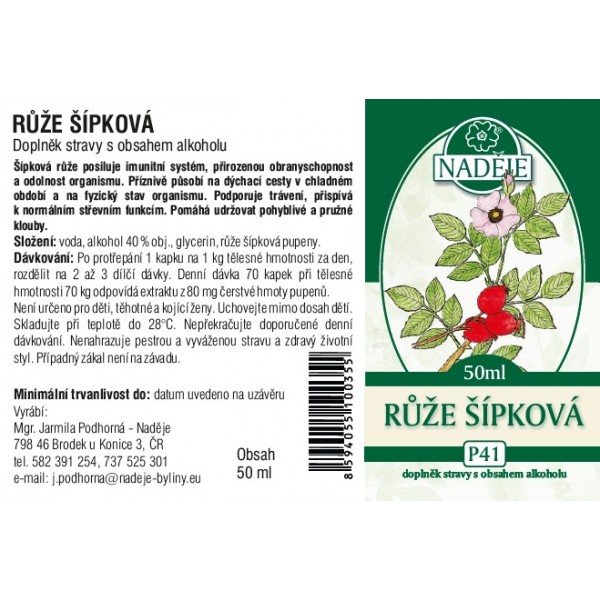 Naděje Růže šípková tinktura z pupenů P41 50 ml