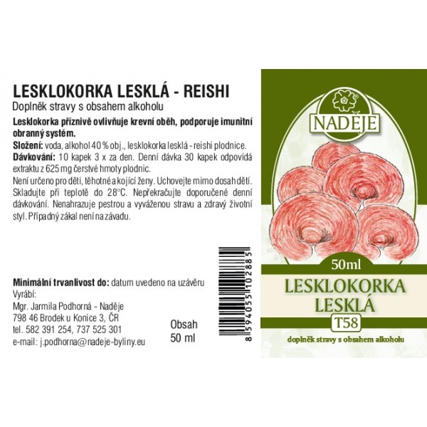 Milota Lesklokorka lesklá Reishi 50 ml