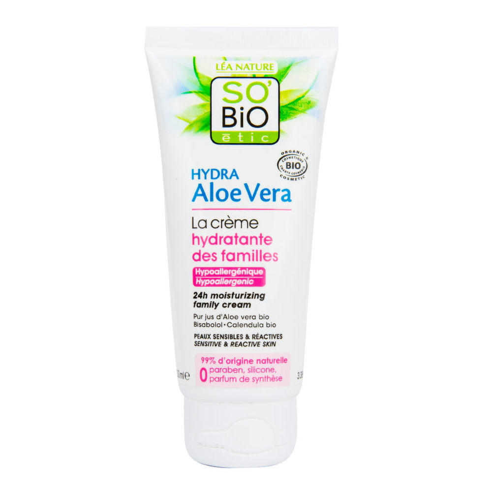 SO´BiO étic Krém hydratační hypoalergenní aloe vera pro celou rodinu BIO 100 ml