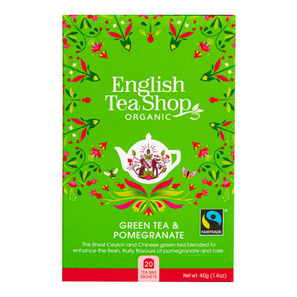English Tea Shop Čaj Zelený s granátovým jablkem BIO sáčky 20 Ks