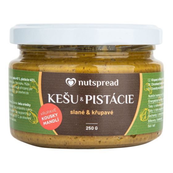 Nutspread Krém Křupavé slané kešu a pistácie 250 g