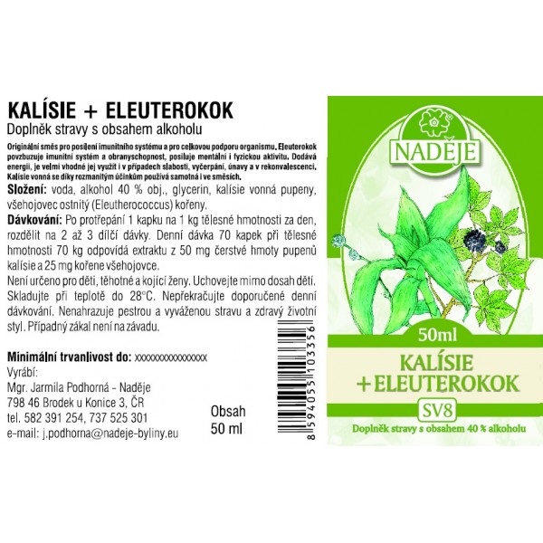 Naděje Kalisie + Eleuterokok SV8 50 ml