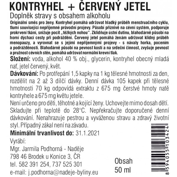 Naděje Kontryhel+Červený jetel SV16 50 ml