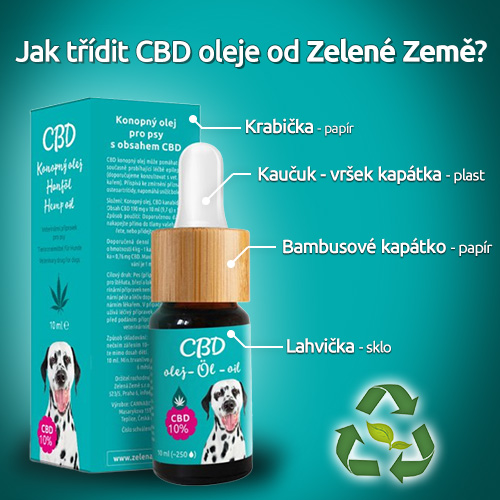 Zelená Země CBD Konopný olej pro psy 5%, 10 ml