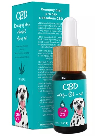 Zelená Země CBD Konopný olej pro psy 2%, 10 ml