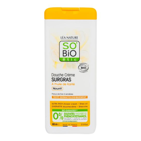 SO´BIO étic Krém sprchový SURGRAS s máslem karité BIO 650 ml