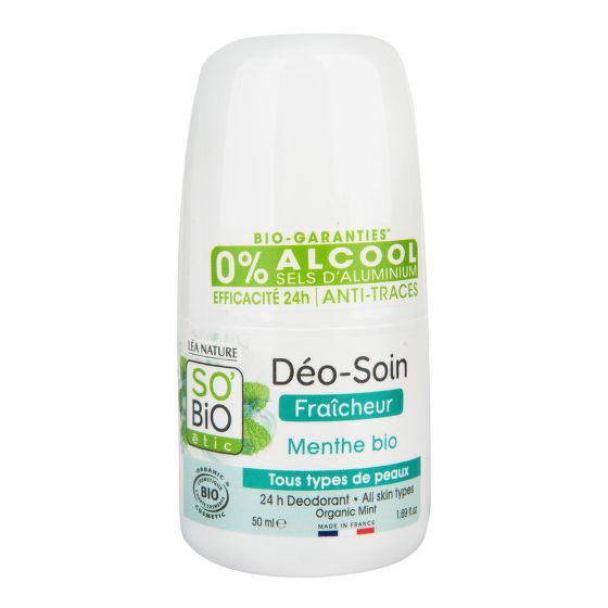 SO´BiO étic Deodorant přírodní 24h osvěžující s mátou BIO 50 ml