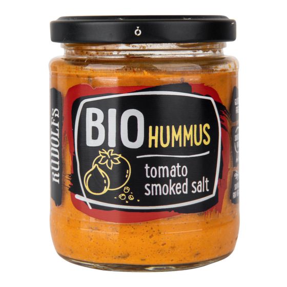 RUDOLFS Hummus pomazánka cizrnová s rajčaty a uzenou solí BIO 230 g