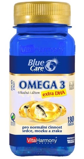 Levně VitaHarmony Omega 3 extra DHA 180 tablet