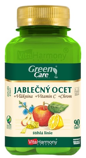 VitaHarmony Jablečný ocet + vláknina + chrom + vitamin C 90 tablet