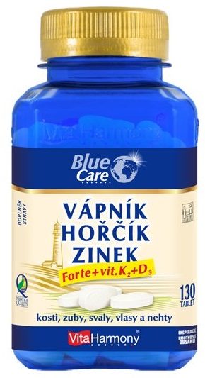 VitaHarmony Vápník a Hořčík a Zinek (+ vit. D3 + K2) 130 tablet