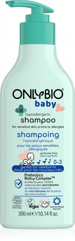 OnlyBio Hypoalergenní šampon pro miminka 300 ml