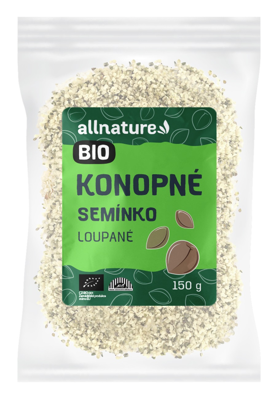 Allnature Konopné semínko loupané BIO RAW 150 g