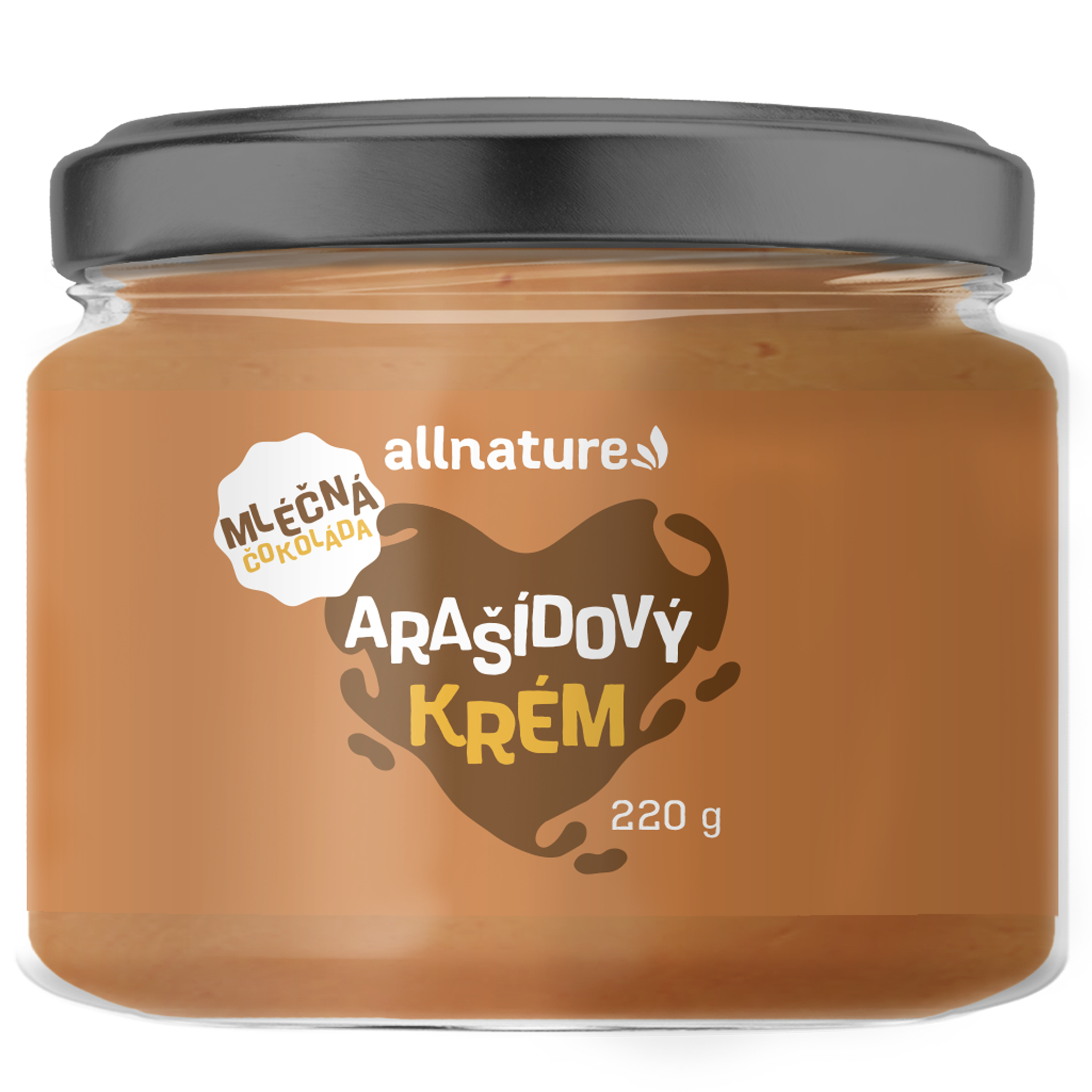 Allnature Arašídový krém s mléčnou čokoládou 220 g