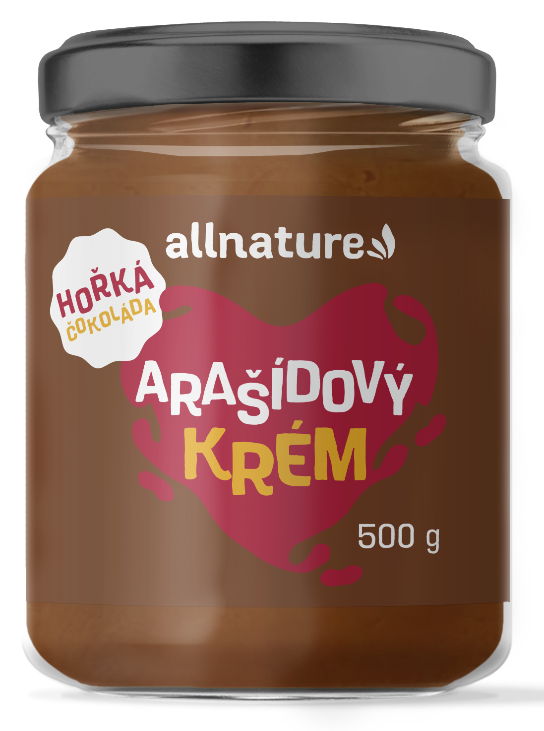 Allnature Arašídový krém s hořkou čokoládou 500 g