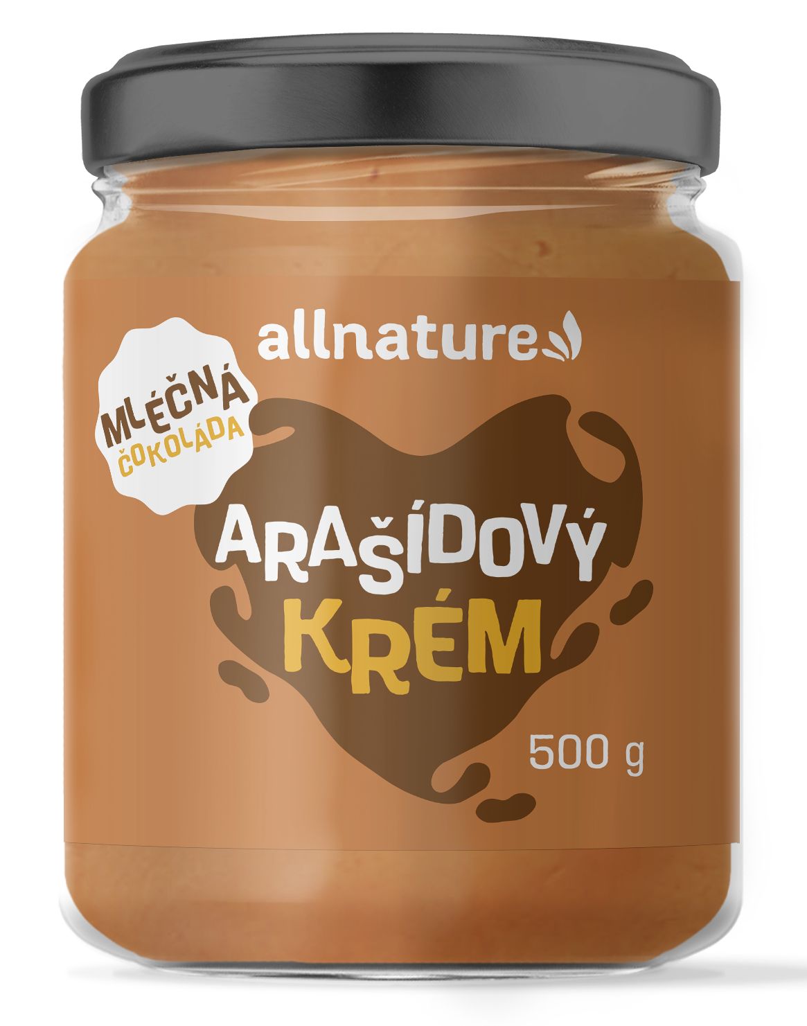 Allnature Arašídový krém s mléčnou čokoládou 500 g