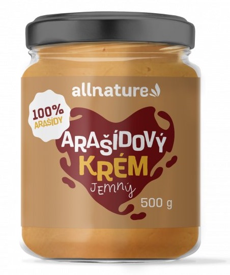 Allnature Arašídový krém jemný 500 g