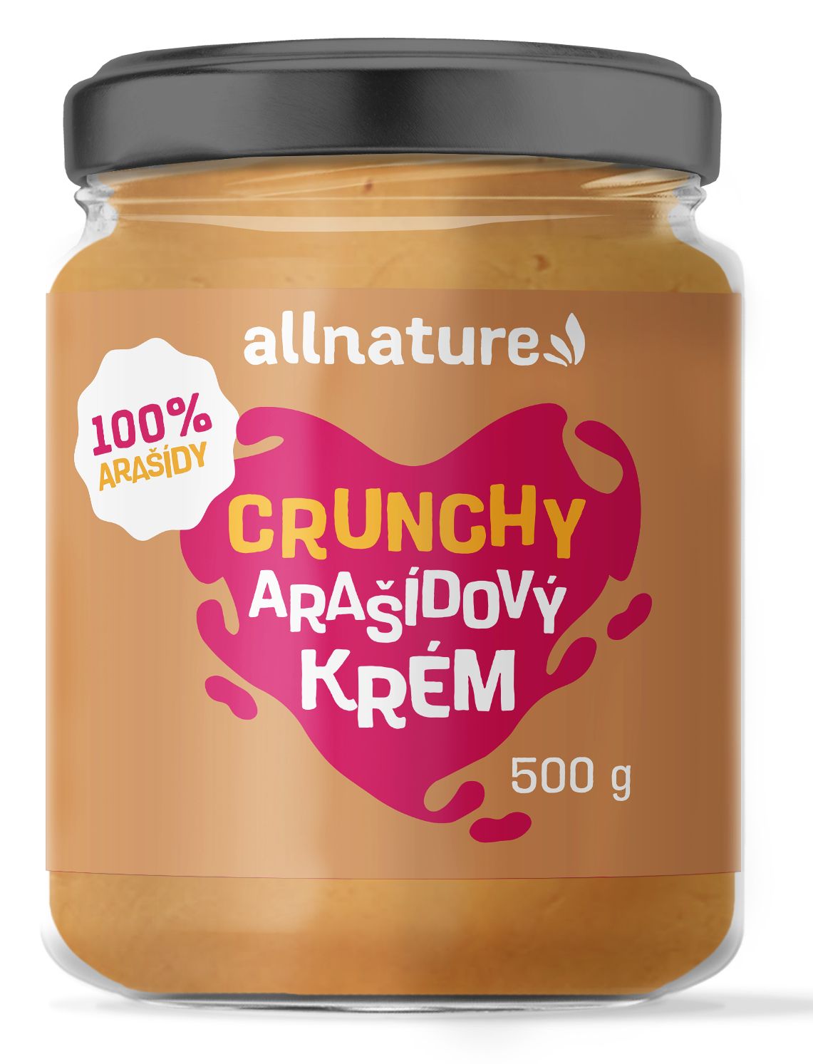 Levně Allnature Arašídový krém Crunchy 500 g