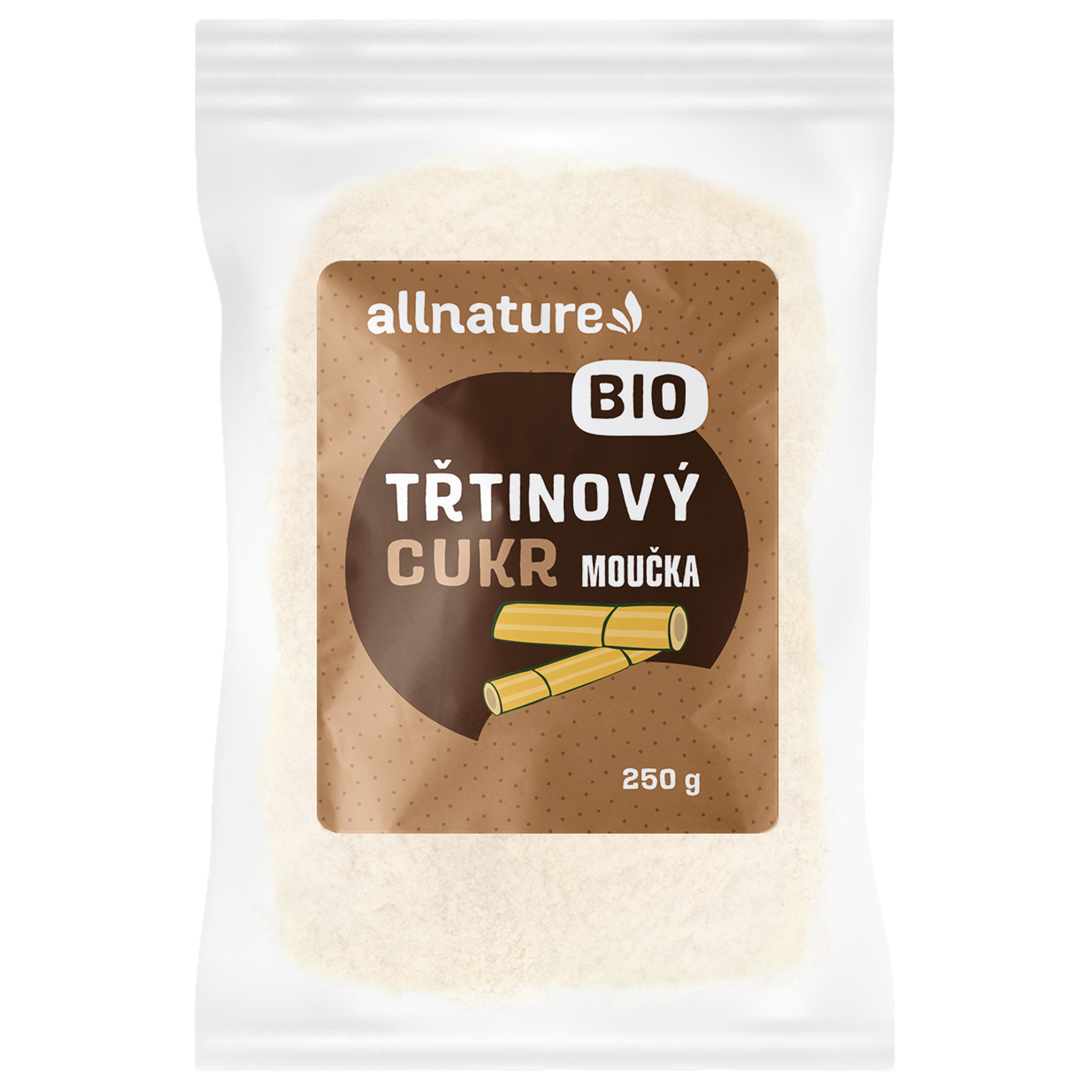 Allnature Cukr třtinový moučka BIO 250 g