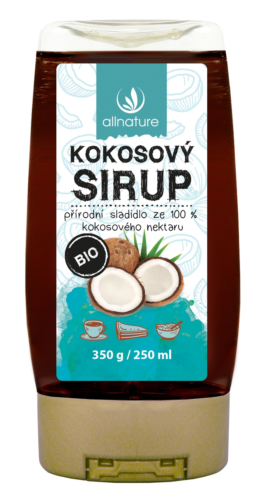 Allnature Kokosový sirup BIO 250 ml