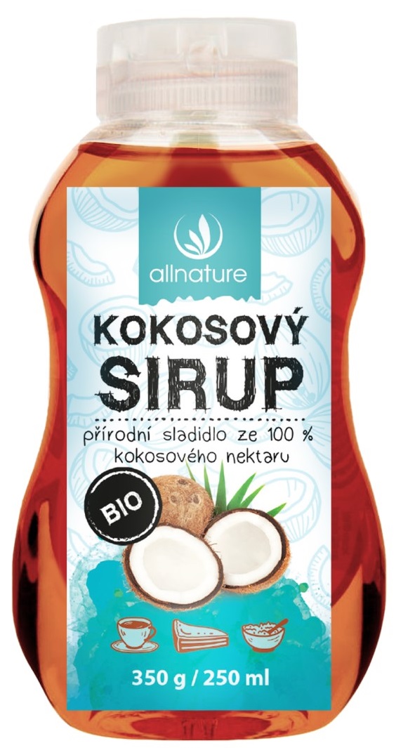 Allnature Kokosový sirup BIO 250 ml EXP.15.5.2026