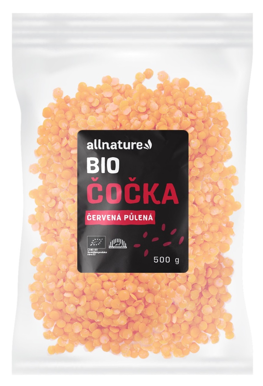 Allnature Čočka červená půlená BIO 500 g