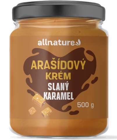 Allnature Arašídový krém - slaný karamel 500 g