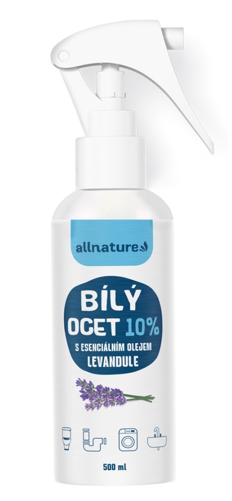 Allnature Bílý ocet sprej 10 % levandule 500 ml