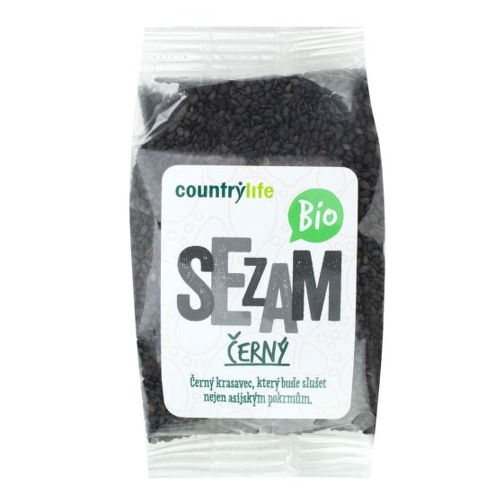 Country Life Sezam černý neloupaný BIO 100 g