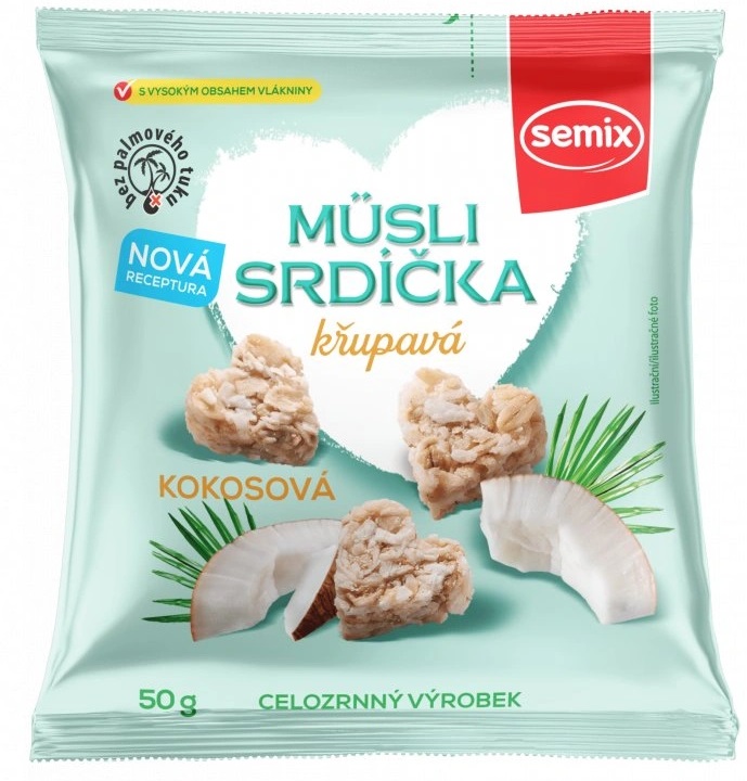 Semix Müsli srdíčka s kokosem 50g