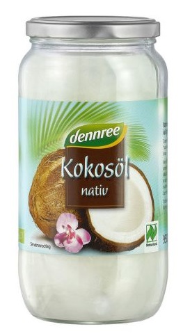 Dennree Olej kokosový za studena lisovaný BIO 950 ml
