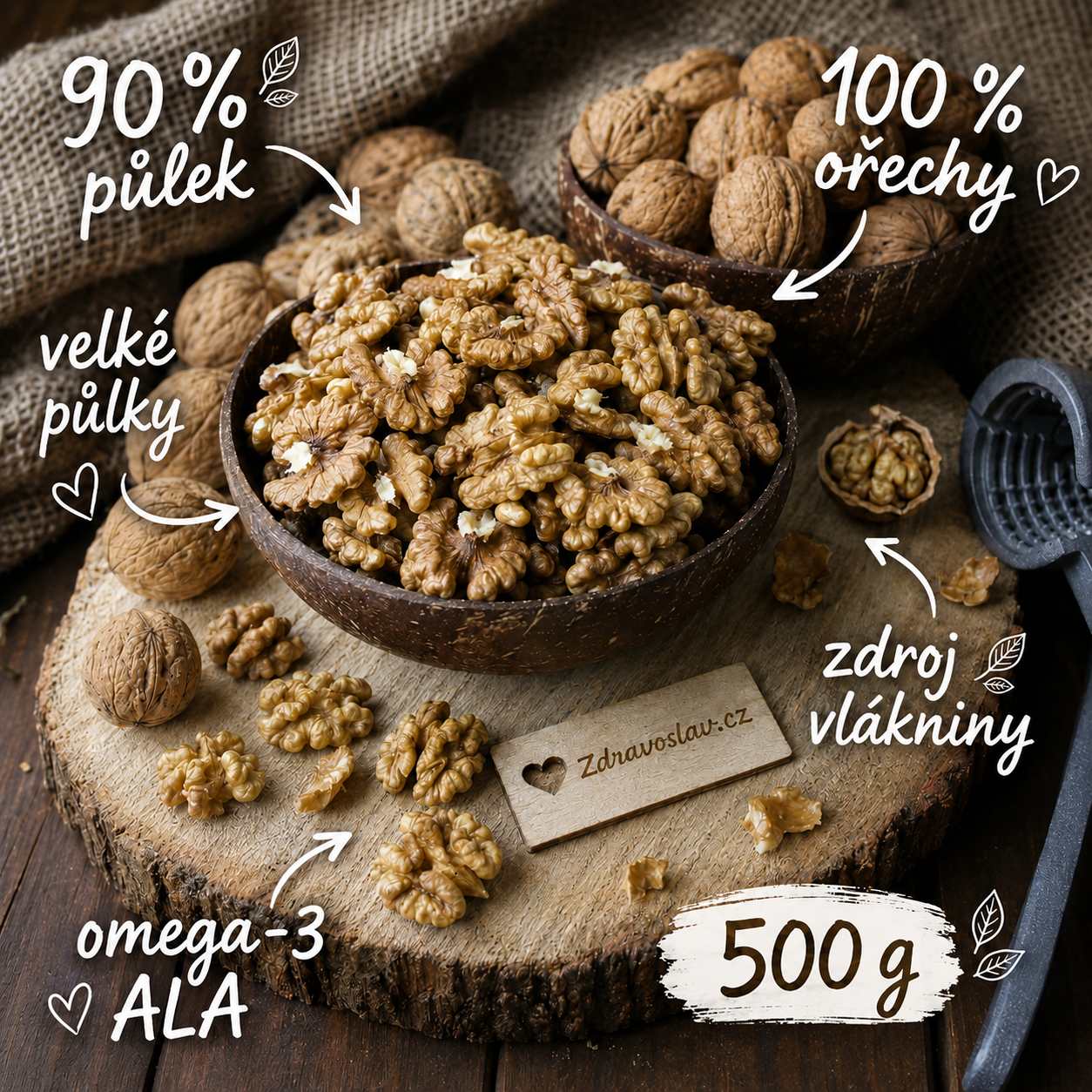 Vlašské ořechy Premium (půlky 90%) — náhled 2