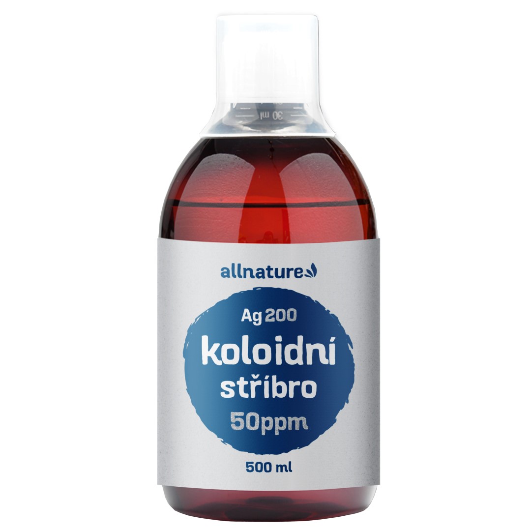 Allnature Koloidní stříbro Ag200 50ppm 500 ml