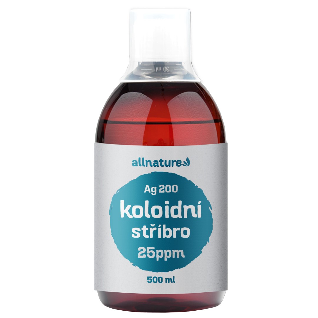 Allnature Koloidní stříbro Ag200 25ppm 500 ml