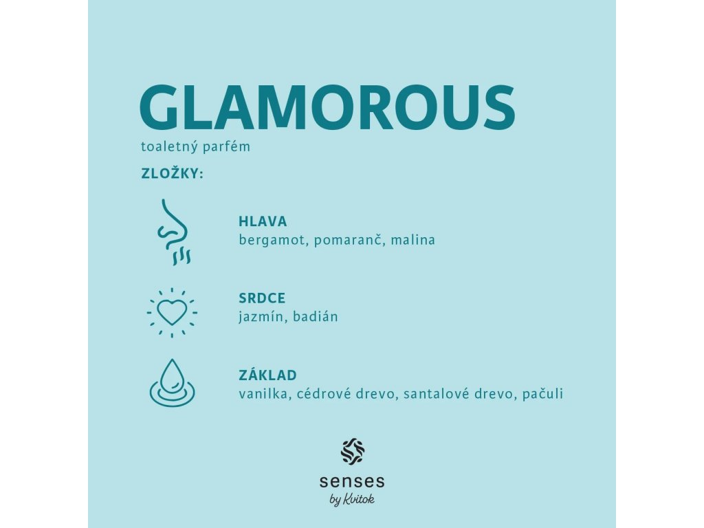 Kvitok Senses Přírodní parfém EDP Glamorous 30 ml